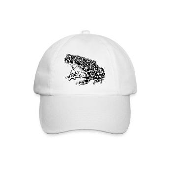 Krötenfrosch Grafik Aquatische Amphibienfrosch Liebhaber - Baseballkappe - Weiß/Weiß - Vorne