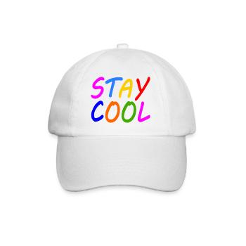 Stay cool - Baseball Cap - white/white - Front