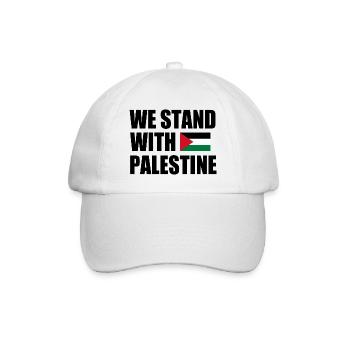 We stand with palestine - Baseball Cap - white/white - Front