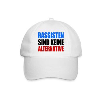rassisten sind keine alternative - Baseballkappe - Weiß/Weiß - Vorne