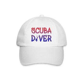 Scuba Diver Diving - Baseballkappe - Weiß/Weiß - Vorne