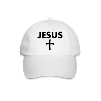 Jesus Cross - Baseball Cap - white/white - Front