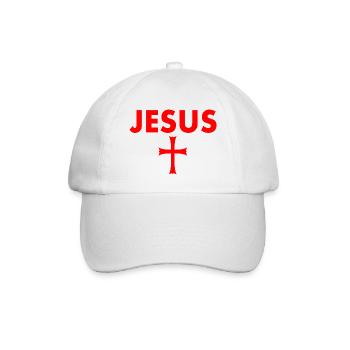 Jesus Cross - Baseball Cap - white/white - Front