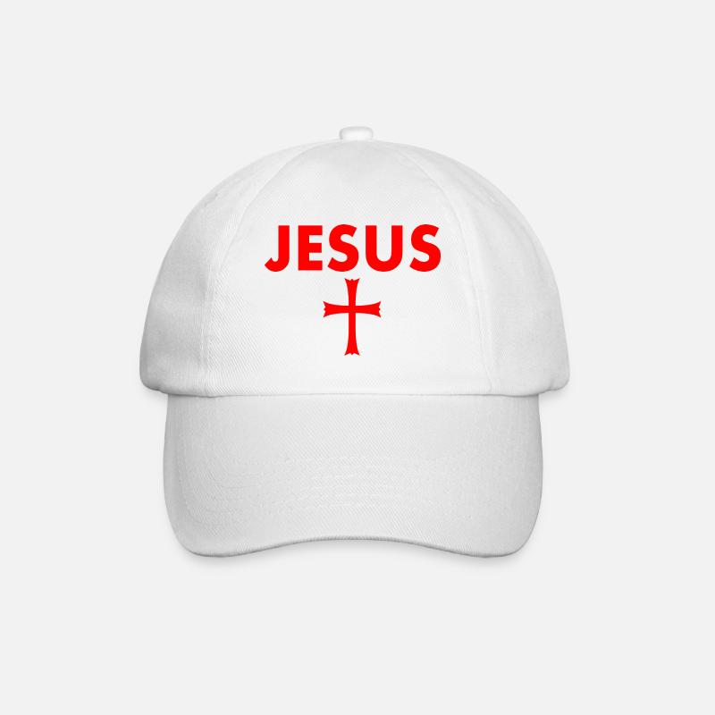 jesus kreuz - Baseballkappe - Weiß/Weiß