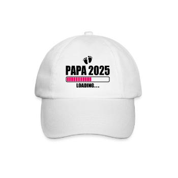 Papa 2025 - Baseballkappe - Weiß/Weiß - Vorne