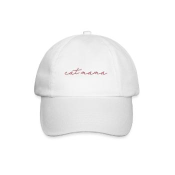 Katze Mama - Süße Katze Lover Mama Katze Besitzer Geschenk - Baseballkappe - Weiß/Weiß - Vorne