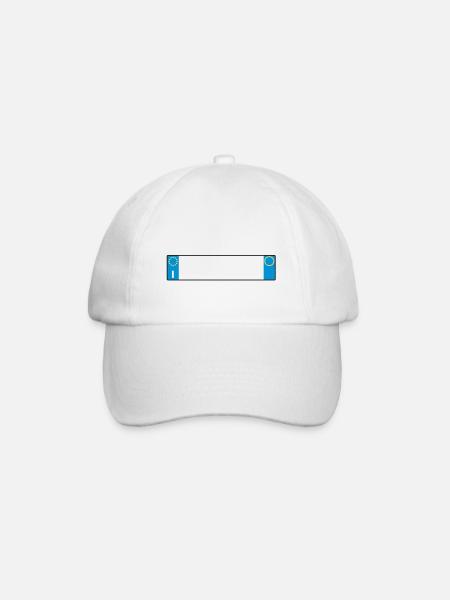 license plate Italy_g1 - Baseball Cap - white/white