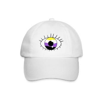 Eye non binary - Baseball Cap - white/white - Front