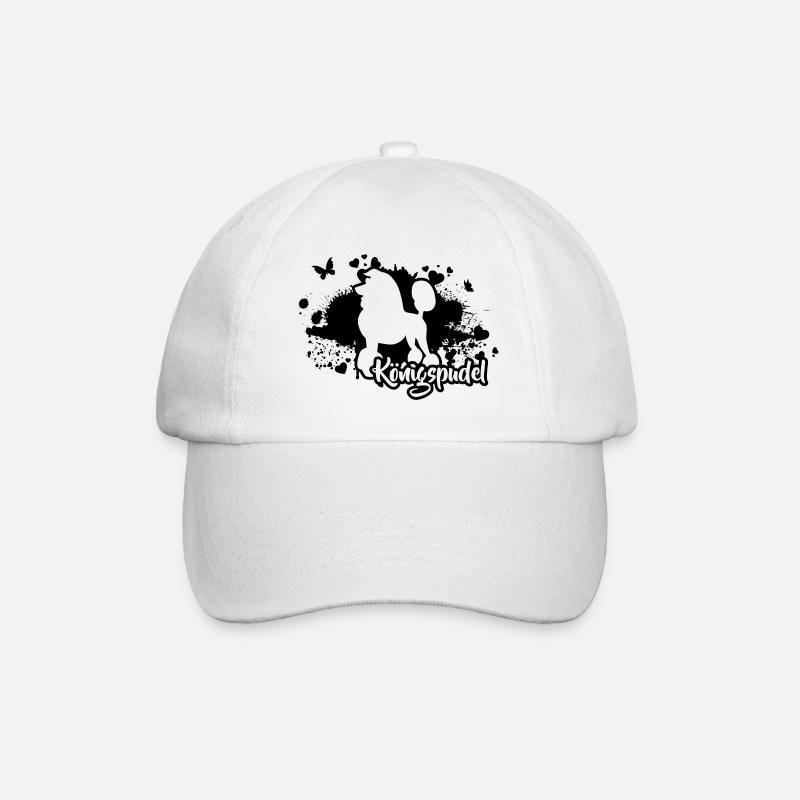 KÖNIGSPUDEL Hunde Hund Wilsigns - Baseballkappe - Weiß/Weiß