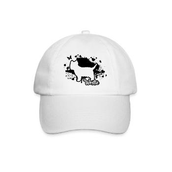 WESTIE Hunde Hund Wilsigns - Baseballkappe - Weiß/Weiß - Vorne