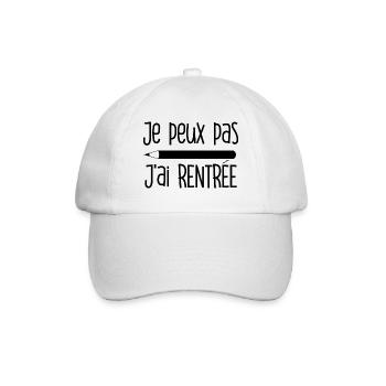 Je peux pas J'ai rentrée - Casquette classique - blanc/blanc - Devant