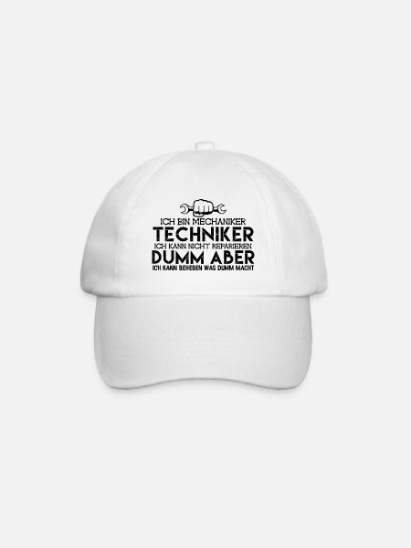 Mechaniker Techniker | Mechaniker - Baseballkappe - Weiß/Weiß