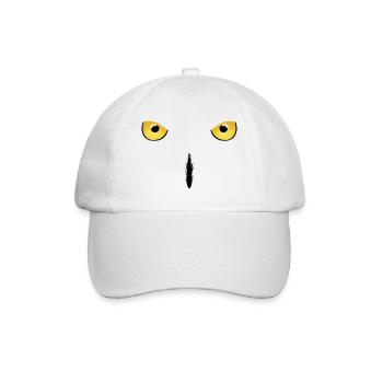 Schneeeule Eule Snowy Owl - Baseball Cap - white/white - Front
