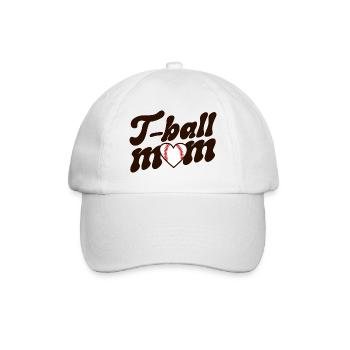 Retro Maman Joueuse De T-Ball Fan De Baseball - Casquette classique - blanc/blanc - Devant
