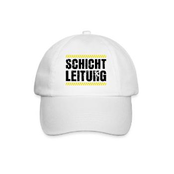 Schichtleitung Chef Beruf Humor - Baseballkappe - Weiß/Weiß - Vorne