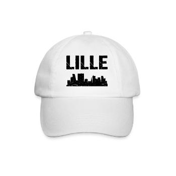 Lille Skyline France Ville de Lille - Casquette classique - blanc/blanc - Devant