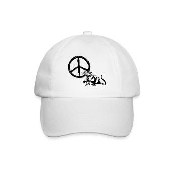 Rat de la paix Signe de la paix Graffiti Street Art - Casquette classique - blanc/blanc - Devant
