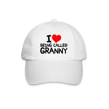Lustige Idee für Omas Ich liebe es, Oma genannt zu werden - Baseballkappe - Weiß/Weiß - Vorne