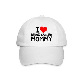 Lustige Idee für Mütter Ich liebe es, Mama genannt zu werden - Baseballkappe - Weiß/Weiß - Vorne
