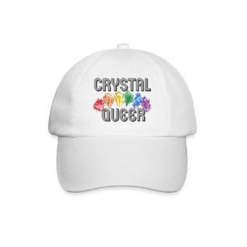 Crystal Queer Gay Pride Rainbow Crystals - Baseball Cap - white/white - Front