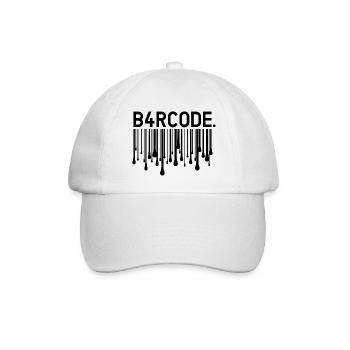 B4RCODE. Melting black - Baseball Cap - white/white - Front
