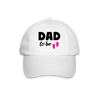 Papa sera Fille Papa Grossesse Papa - Casquette classique - blanc/blanc - Devant