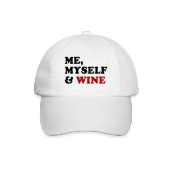 Me, Myself and Wine Wine Lovers - Baseball Cap - white/white - Front