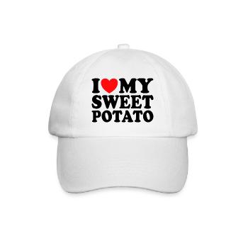 J'aime Ma Patate Douce Couple Thanksgiving - Casquette classique - blanc/blanc - Devant