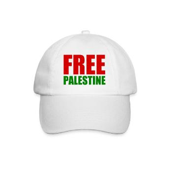 Free palestine - Baseballkappe - Weiß/Weiß - Vorne