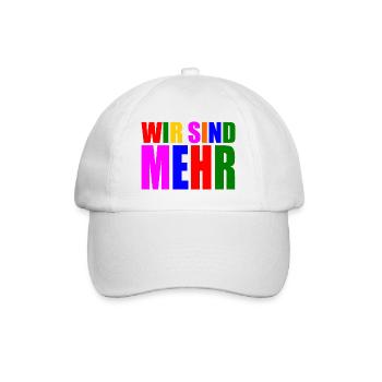 Wir sind mehr - Baseballkappe - Weiß/Weiß - Vorne