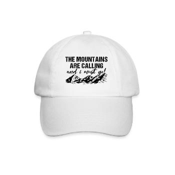 Les montagnes appellent les montagnes de randonnée - Casquette classique - blanc/blanc - Devant