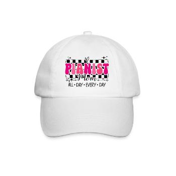 Pianist Musician Mom Pianist - Baseball Cap - white/white - Front