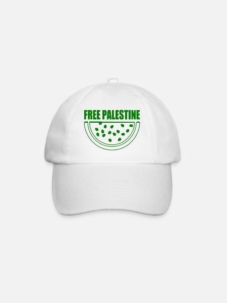 Free palestine wassermelone melone - Baseballkappe - Weiß/Weiß