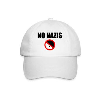 No nazis - Baseball Cap - white/white - Front