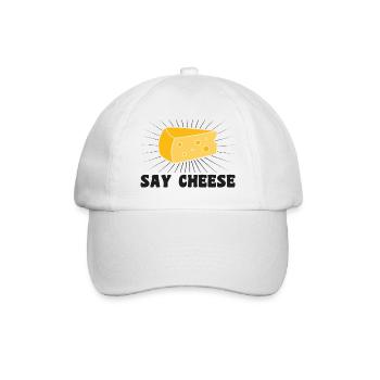 Say cheese - Baseball Cap - white/white - Front