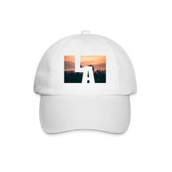 LA Los Angeles Sunset - Baseballkappe - Weiß/Weiß - Vorne