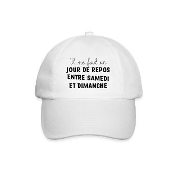 Texte cadeau tee shirt message humour - Casquette classique - blanc/blanc - Devant
