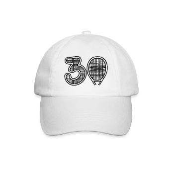 Tennis Joyeux anniversaire 30 - Casquette classique - blanc/blanc - Devant