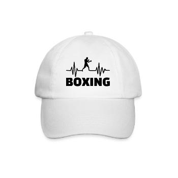 Boxing Man Sport Courage - Baseball Cap - white/white - Front