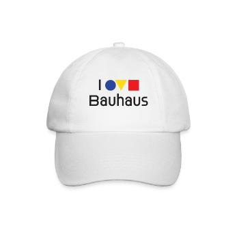 I love Bauhaus - 100 Jahre Bauhaus, Weimar - Baseballkappe - Weiß/Weiß - Vorne