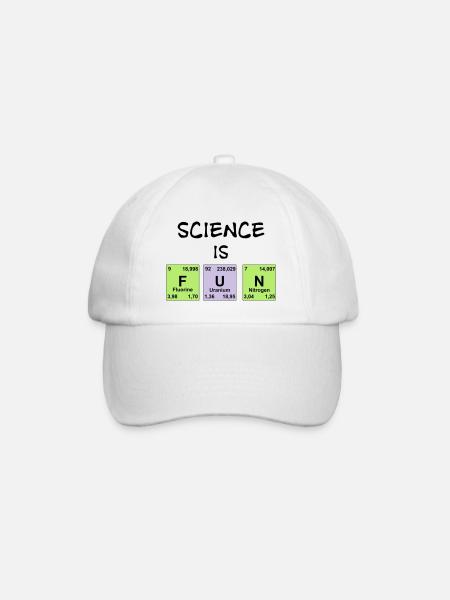 Science is Fun - Baseballkappe - Weiß/Weiß