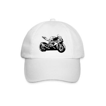 Motorrad - Baseballkappe - Weiß/Weiß - Vorne