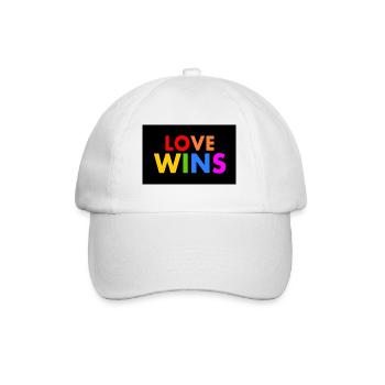 Love wins - Baseball Cap - white/white - Front