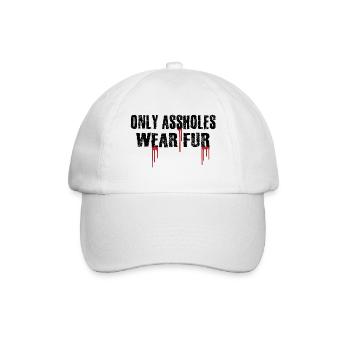 Seuls les connards portent de la fourrure - Casquette classique - blanc/blanc - Devant