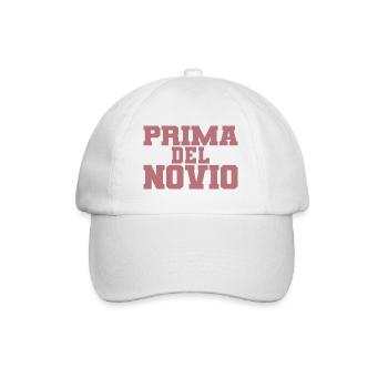 Prima del Novio Groom's Cousin Women Wedding Gift - Baseball Cap - white/white - Front