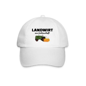 LANDWIRT aus Leidenschaft - Bauer Traktor Shirt - Baseballkappe - Weiß/Weiß - Vorne