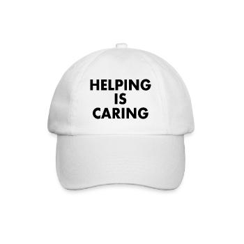 Helping is caring - Baseball Cap - white/white - Front