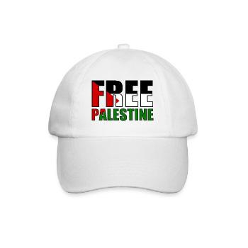 Free palestine - Baseballkappe - Weiß/Weiß - Vorne