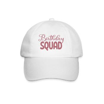 Birthday Squad Matching Group Birthday Party Gift - Baseball Cap - white/white - Front