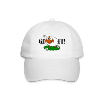GE - SCHAF - FT! - Baseballkappe - Weiß/Weiß - Vorne